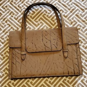 Vintage hand bag light brown/taupe butter soft leather
